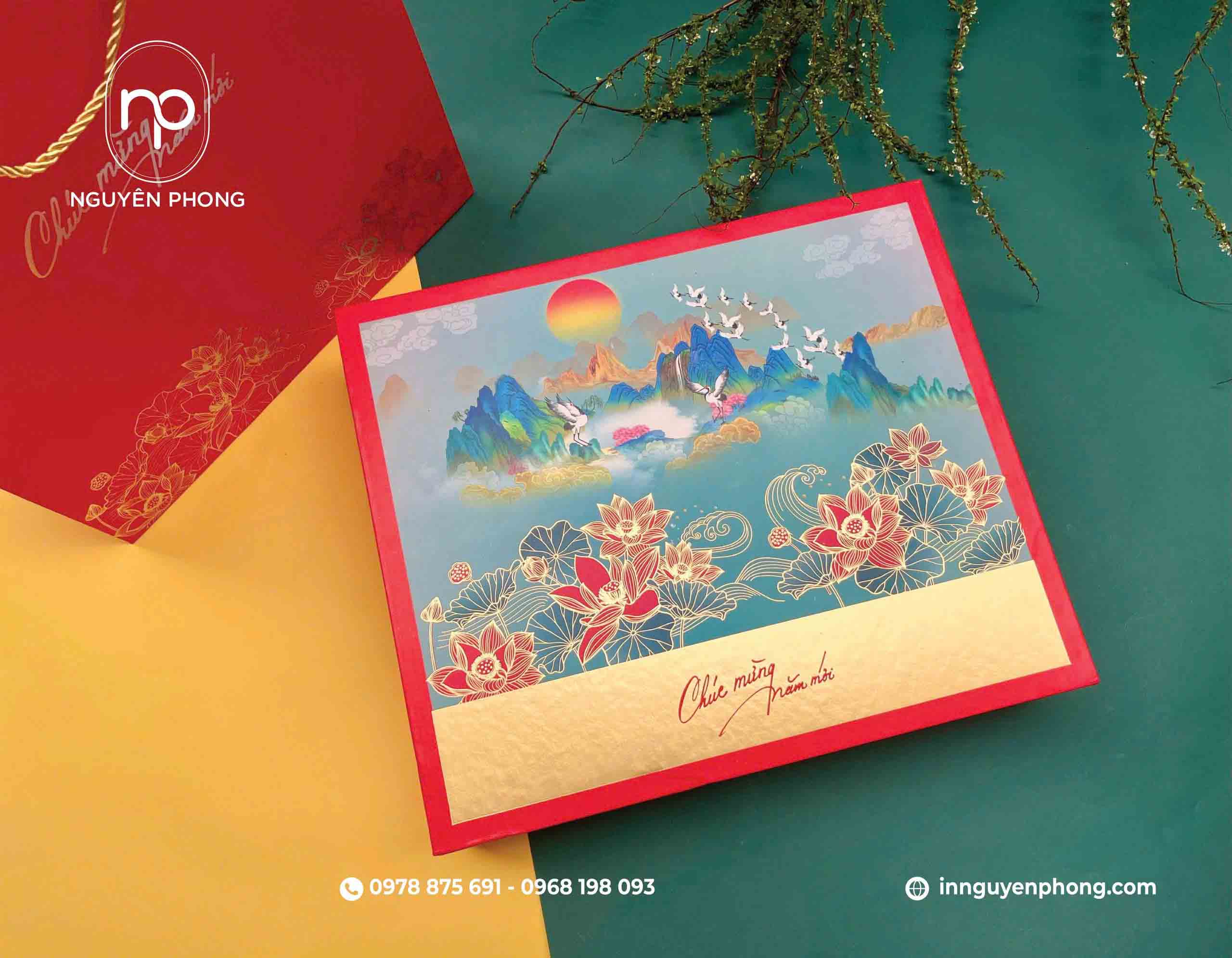 Mẫu hộp chúc mừng năm mới